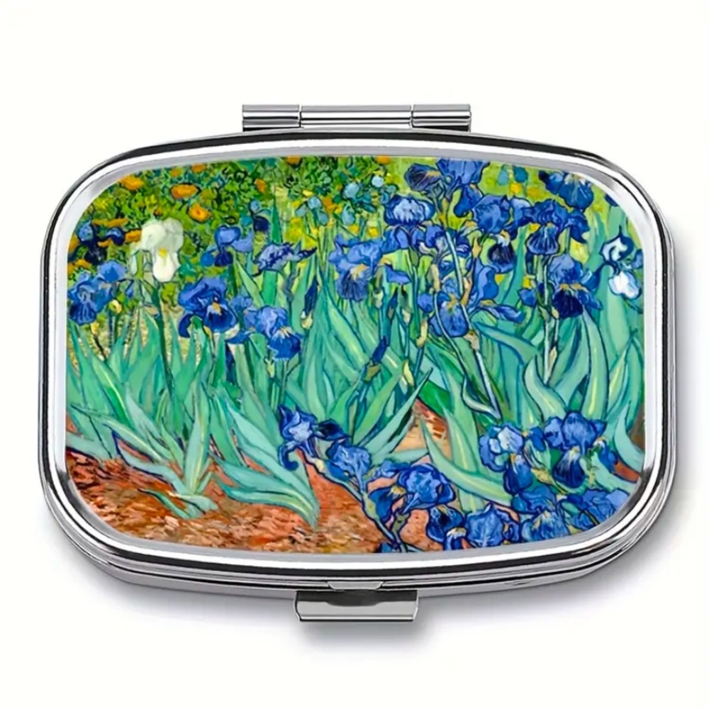 NIB 1pc Retro Vintage Iris Impressionism Pill /Small Jewelry Box - Picture 5 of 10